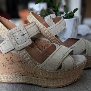 Genuine Prada Platform Wedge Sandals